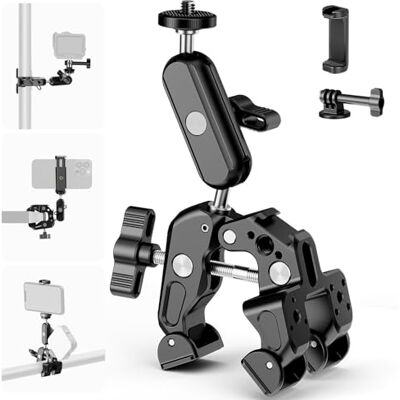 NEEWER Super Clamp, 3" Braccio Magico a 2 Testa Sfera, Supporto, ST88 NEEWER Super Clamp, 3" Braccio Magico a 2 Testa Sfera, Supporto, ST88