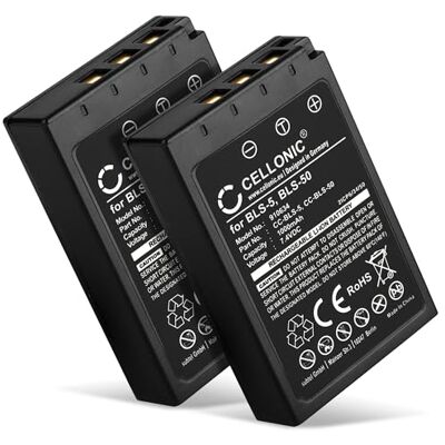 CELLONIC 2x Batteria compatibile con Olympus Stylus 1, 1s, E-450, BLS-5 CELLONIC 2x Batteria compatibile con Olympus Stylus 1, 1s, E-450, BLS-5
