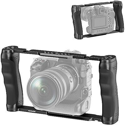 NEEWER Video Camera Cage Rig con Base Arca/Doppia Maniglia/Fori di Espansione/Aste 15mm, Stabilizzatore Universale Compatibile con Sony Canon Nikon DSLR/DSLM, Compatibile con SmallRig Accessori, CA016 NEEWER Video Camera Cage Rig con Base Arca/Doppia Maniglia/Fori di Espansione/Aste 15mm, Stabilizzatore Universale Compatibile con Sony Canon Nikon DSLR/DSLM, Compatibile con SmallRig Accessori, CA016