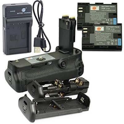 DSTE BG-E11 Vertical Impugnatura Batteria + 2x LP-E6 Batteria + USB Caricabatteria per Canon EOS 5D Mark III 5D3 DSTE BG-E11 Vertical Impugnatura Batteria + 2x LP-E6 Batteria + USB Caricabatteria per Canon EOS 5D Mark III 5D3