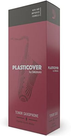 D'Addario WOODWINDS Confezione da 5 ance Rico Plasticover per sassofono tenore, durezza 1,5