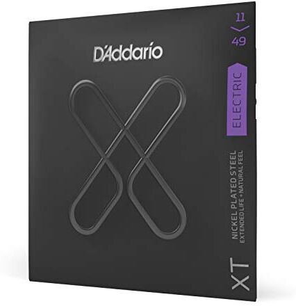 D'Addario , XT Corde in Acciaio Placcate al Nickel per Chitarra Elettrica, Scalatura Media, 11-49