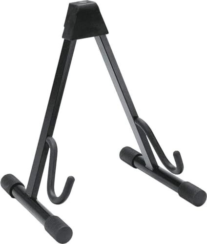 K&M 17540 Supporto per chitarra elettrica nero larghezza da 22 cm a 35 cm stand per chitarra elettrica, in acciaio