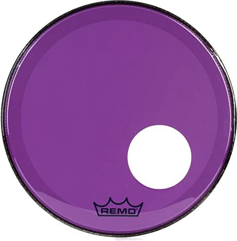 Remo Colortone Powerstroke 3   Pelle per batteria, con apertura trasparente, 18", colore: