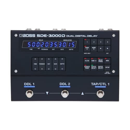 Boss Pedale   Dual Digital Delay   Classico Delay Digitale, basato sull'SDE-3000   2 Delay Completi   Parametri Indipendenti, Modulazione Mono/Stereo & Panning