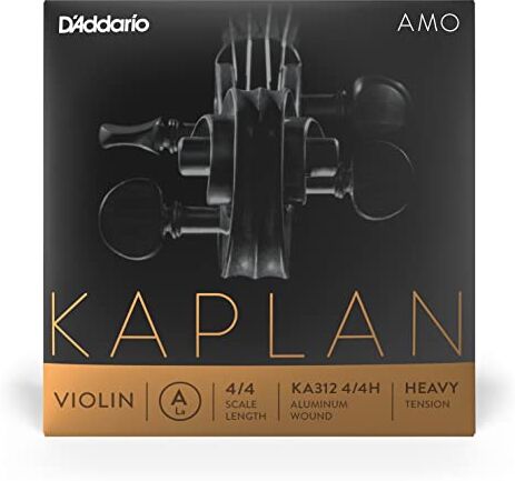 D'Addario Kaplan Amo Singola corda Mi per violino, scala 4/4, tensione alta