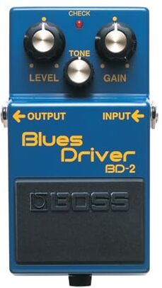 Boss pedale effetti per chitarra Blues Driver, il timbro perfetto per il blues, per una calda distorsione e overdrive