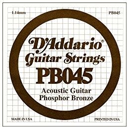 D'Addario Corda singola D’Addario  Phosphor Bronze Wound per chitarra acustica, 045