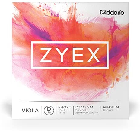 D'Addario Corda singola RE  Zyex per viola, Short Scale, tensione media