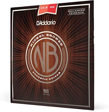 D'Addario Corde Chitarra Acustica   Corde per Chitarra Acustica   Corde Acustica    Balanced Tension Medium 13.5 – 56 nickel Bronzo Chitarra acustica