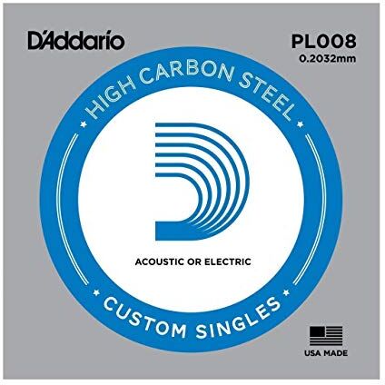 D'Addario Corda singola  in acciaio per chitarra.008