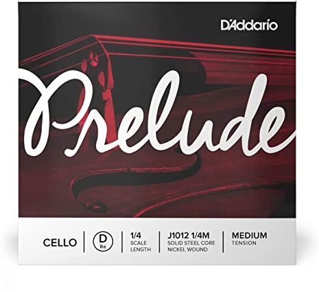 D'Addario Corda singola RE  Prelude per violoncello, Scala 1/4, Tensione Media, Set completo