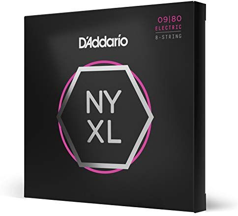 D'Addario Set per Chitarra Elettrica a 8 Corde, Tensione Super Bassa, 09-80