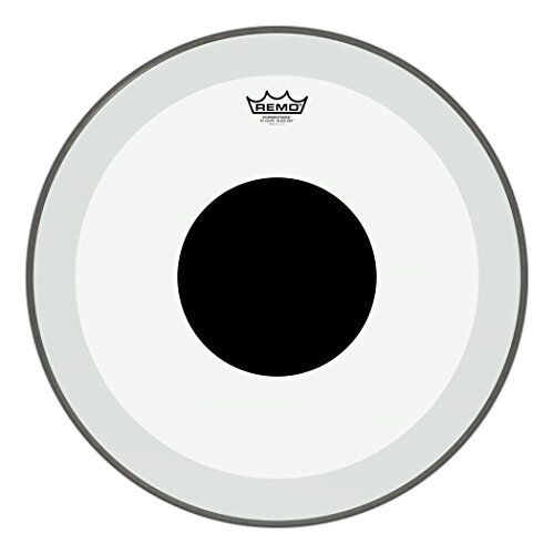 Remo Powerstroke 3 Black Dot 20", Clear, BassDrum Batter Pelle del tamburo basso