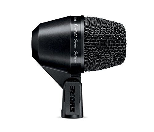 Shure Pga52 Microfono Dinamico Per Grancassa Con Pattern Polare A Cardioide, Completo Di Supporto Con Snodo Orientabile E Cavo Xlr-Xlr