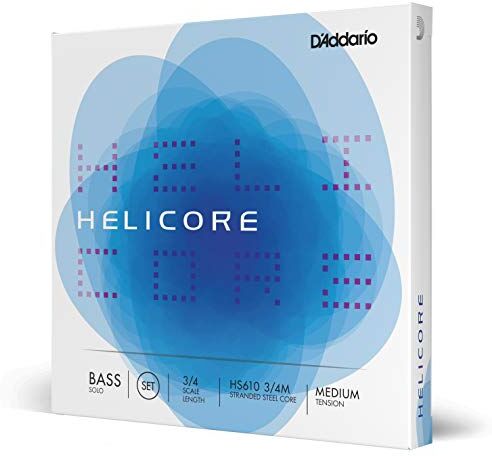 D'Addario Set di corde  Helicore Solo per contrabbasso, scala 3/4, tensione media