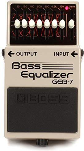 Boss Pedale EQ a 7-Bande per il Basso, equalizzatore a sette bande creato per la gamma di frequenze del basso elettrico