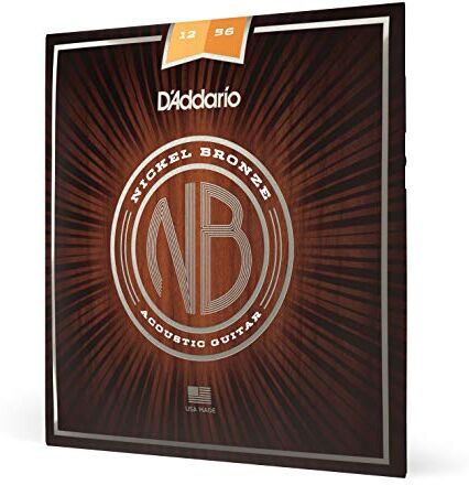 D'Addario Corde Chitarra Acustica   Corde per Chitarra Acustica   Corde Acustica   NB1047 Chitarra acustica con Corde in Nichel Bronzo, 12-56