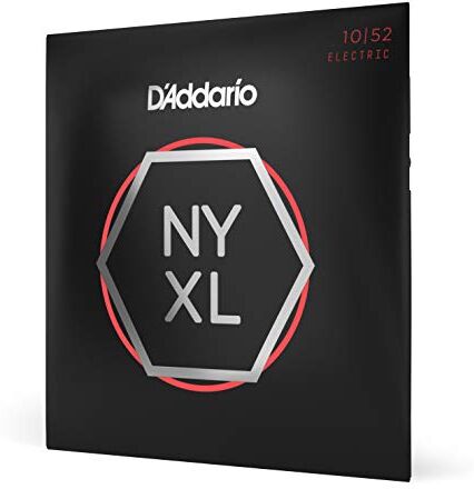 D'Addario Corde Chitarra Elettrica   NYXL NYXL1052   Top leggero / fondo pesante, 10-52, 1-Pacchetto