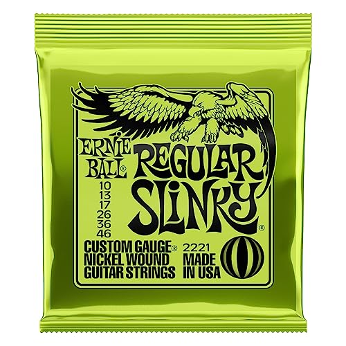 Ernie Ball , Regular Slinky Nickel Wound, Corde per chitarra elettrica, diametro 10-46