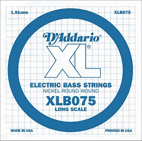 D'Addario Corda singola D’Addario XLB075 per basso, Nickel Wound, Long Scale, 075