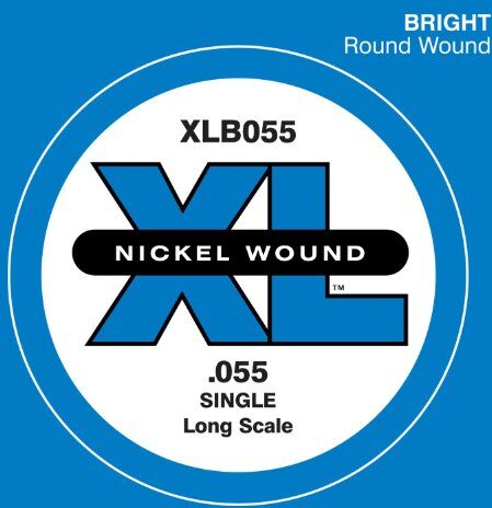 D'Addario Corda Singola   per Basso, Nickel Wound, Long Scale, 055