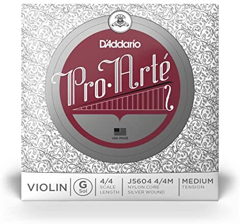 D'Addario Corda singola SOL  Pro-Arte per violino, scala 4/4, tensione media