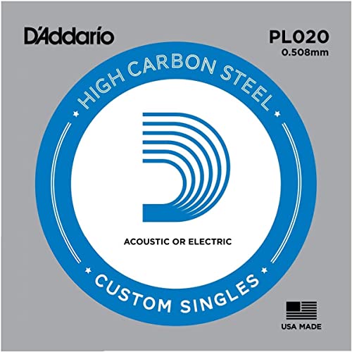 D'Addario Corda singola  in acciaio per chitarra.020