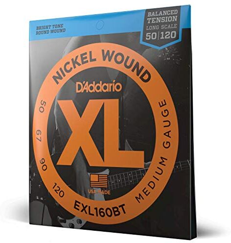 D'Addario Corde D’Addario EXL160BT per basso, Nickel Wound, Balanced Tension Medium, 50-120