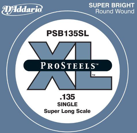 D'Addario Corda singola D’Addario  ProSteels per basso, Super Long Scale, 135