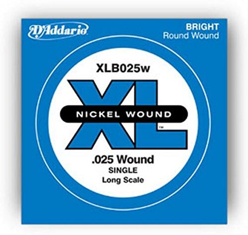 D'Addario Corda singola D’Addario  per basso, Nickel Wound, Long Scale, 125