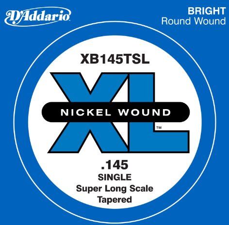 D'Addario Corda Singola  Xb145T per Basso, Nickel Wound, Super Long Scale, 145, Tapered