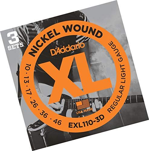 D'Addario E-Guit.Strings 10-46 EXL110-3D Nickel Wound 3 Sets