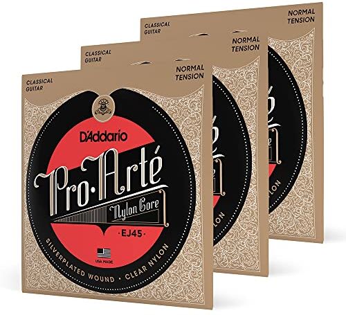 D'Addario Corde Chitarra Classica      Classic Nylon   Corde per Chitarra Classica   Tensione Normale   3 Pacchetto