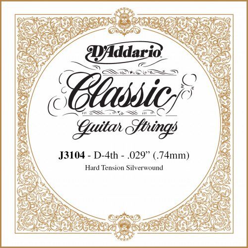 D'Addario Corda singola   Pro-Arte in nylon per chitarra classica, tensione forte, quarta corda