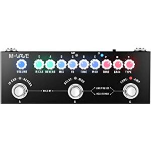 M-VAVE Cube Baby Multieffetto per chitarra, 8 emulazioni di amplificatori IR e 4 effetti (Chorus, Phaser, Delay e Reverb), Accordatore digitale integrato M-VAVE Cube Baby Multieffetto per chitarra, 8 emulazioni di amplificatori IR e 4 effetti (Chorus, Phaser, Delay e Reverb), Accordatore digitale integrato