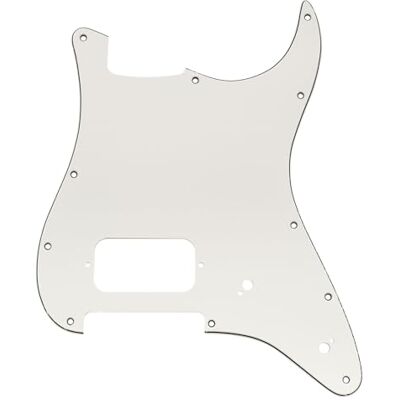 Musiclily Pro 11 Fori ST Battipenna per Chitarra Elettrica Squier Sonic Strat HT H, 3 strati Aged White Musiclily Pro 11 Fori ST Battipenna per Chitarra Elettrica Squier Sonic Strat HT H, 3 strati Aged White