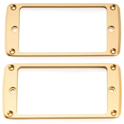 Musiclily Ultra Smussato Set Mascherina per Pickup Humbucker Dorato 3mm+5mm Alluminio, Fondo Piatto,per Chitarra Elettrica Epi SG Musiclily Ultra Smussato Set Mascherina per Pickup Humbucker Dorato 3mm+5mm Alluminio, Fondo Piatto,per Chitarra Elettrica Epi SG