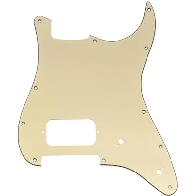 Musiclily Pro 11 Fori ST Battipenna per Chitarra Elettrica Squier Sonic Strat HT H, 3 strati Crema Musiclily Pro 11 Fori ST Battipenna per Chitarra Elettrica Squier Sonic Strat HT H, 3 strati Crema