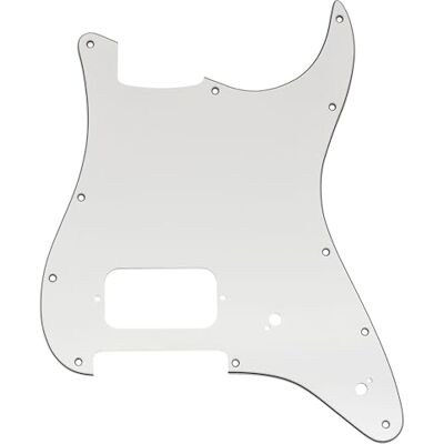 Musiclily Pro 11 Fori ST Battipenna 1 Humbucker 3 strati Bianco per Chitarra Elettrica Squier Sonic Strat HT H Musiclily Pro 11 Fori ST Battipenna 1 Humbucker 3 strati Bianco per Chitarra Elettrica Squier Sonic Strat HT H