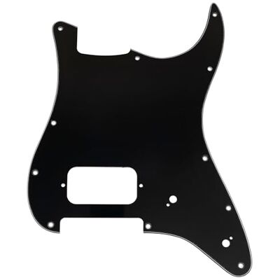 Musiclily Pro 11 Fori ST Battipenna 1 Humbucker 3 strati Nero per Chitarra Elettrica Squier Sonic Strat HT H Musiclily Pro 11 Fori ST Battipenna 1 Humbucker 3 strati Nero per Chitarra Elettrica Squier Sonic Strat HT H