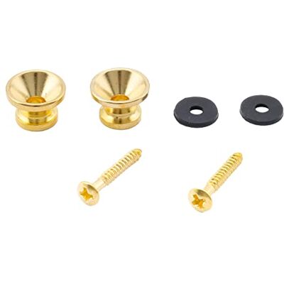 Musiclily Basic Chitarra Bottoni Tracolla Attacchi Tracolla Dorato 2 Pezzi Metallo,per Chitarra Elettrica Acustica Basso Ukulele Musiclily Basic Chitarra Bottoni Tracolla Attacchi Tracolla Dorato 2 Pezzi Metallo,per Chitarra Elettrica Acustica Basso Ukulele