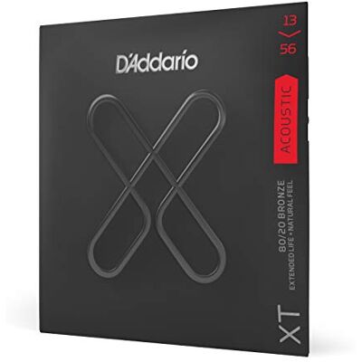 D'Addario Corde Chitarra Acustica Corde per Chitarra Acustica Corde Acustica Coated , XT Corde in Bronzo 80/20 per Chitarra Acustica, Scalatura Media, 13-56 D'Addario Corde Chitarra Acustica Corde per Chitarra Acustica Corde Acustica Coated , XT Corde in Bronzo 80/20 per Chitarra Acustica, Scalatura Media, 13-56