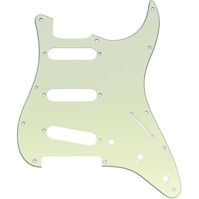 Musiclily Pro 11 Fori ST Battipenna per Chitarra Elettrica Squier Sonic Strat SSS, 3 strati Mint Green Musiclily Pro 11 Fori ST Battipenna per Chitarra Elettrica Squier Sonic Strat SSS, 3 strati Mint Green
