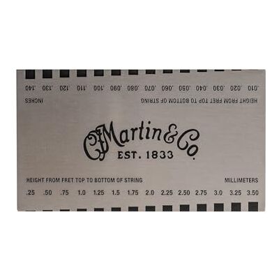 Martin – , Misuratore Action Corde Chitarra, Righello Setup Strumenti A Corda, Misure Standard E Metriche, Regolazione Altezza Corde Martin – , Misuratore Action Corde Chitarra, Righello Setup Strumenti A Corda, Misure Standard E Metriche, Regolazione Altezza Corde