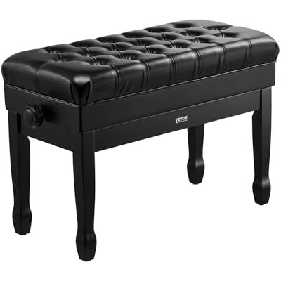 VEVOR Panca per Pianoforte 750 x 360 x 515 mm Sedia per Pianoforte a Due Tasti con Altezza Regolabile, Cuscino Imbottito, Scomparto Portaoggetti per Libri di Musica, Sgabello per Pianoforte in Legno VEVOR Panca per Pianoforte 750 x 360 x 515 mm Sedia per Pianoforte a Due Tasti con Altezza Regolabile, Cuscino Imbottito, Scomparto Portaoggetti per Libri di Musica, Sgabello per Pianoforte in Legno