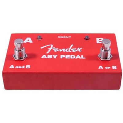 Fender Pedale ABY a 2 interruttori, rosso Fender Pedale ABY a 2 interruttori, rosso