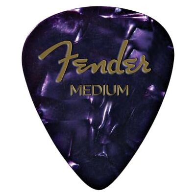 Fender Plettri 351 Shape Premium (confezione da 12) per chitarra elettrica, chitarra acustica, mandolino e basso, colore viola medio Fender Plettri 351 Shape Premium (confezione da 12) per chitarra elettrica, chitarra acustica, mandolino e basso, colore viola medio