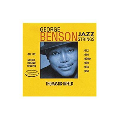 Thomastik-Infeld , Corde per chitarra elettrica George Benson Jazz Guitar, Set, , Medium Light nickel roundwound .012 .053rw Thomastik-Infeld , Corde per chitarra elettrica George Benson Jazz Guitar, Set, , Medium Light nickel roundwound .012 .053rw
