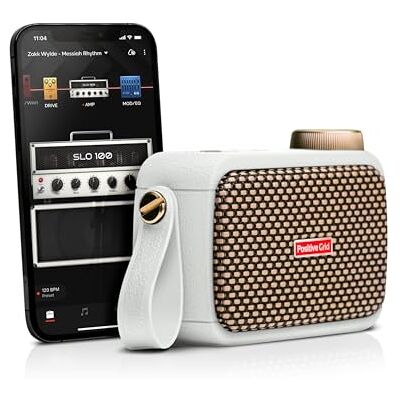 Positive Grid Spark GO Pearl 5 W Amplificatore Smart Ultra Portatile per Chitarra, Amplificatore per Cuffie e Altoparlante Bluetooth con App Smart per Chitarra Elettrica, Acustica o Basso Perla Positive Grid Spark GO Pearl 5 W Amplificatore Smart Ultra Portatile per Chitarra, Amplificatore per Cuffie e Altoparlante Bluetooth con App Smart per Chitarra Elettrica, Acustica o Basso Perla